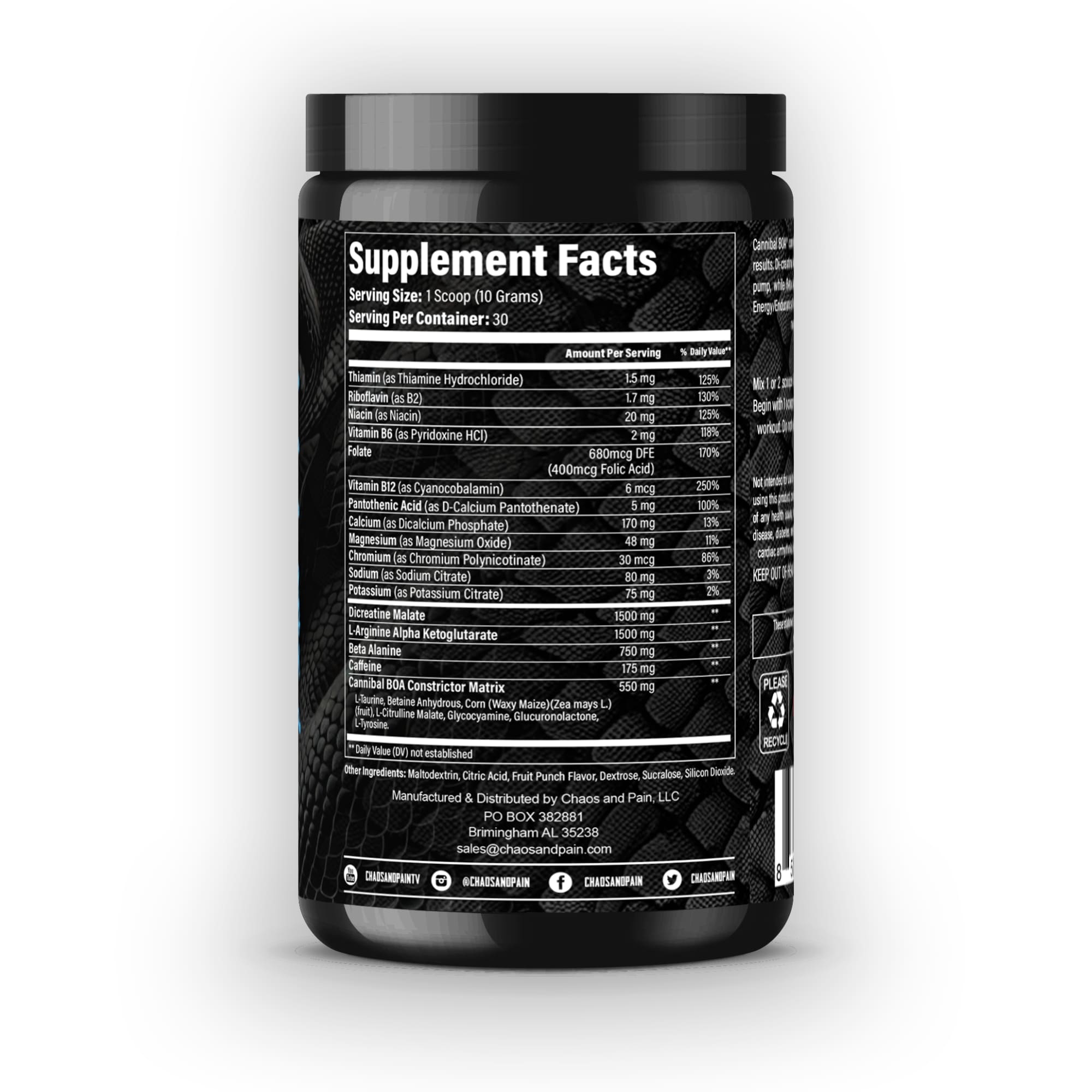 boa supplement facts