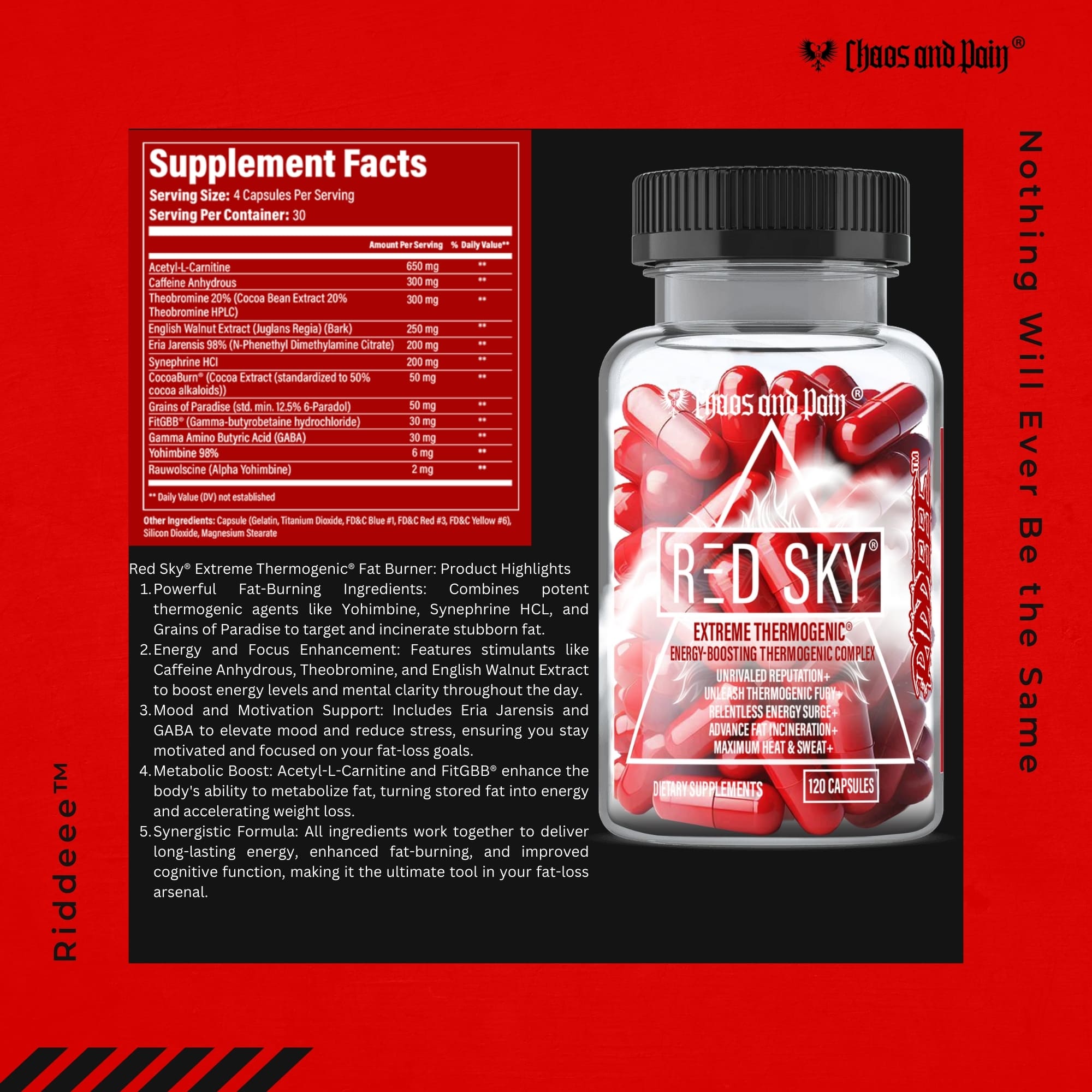 Key Highlights Red Sky Fat Burner