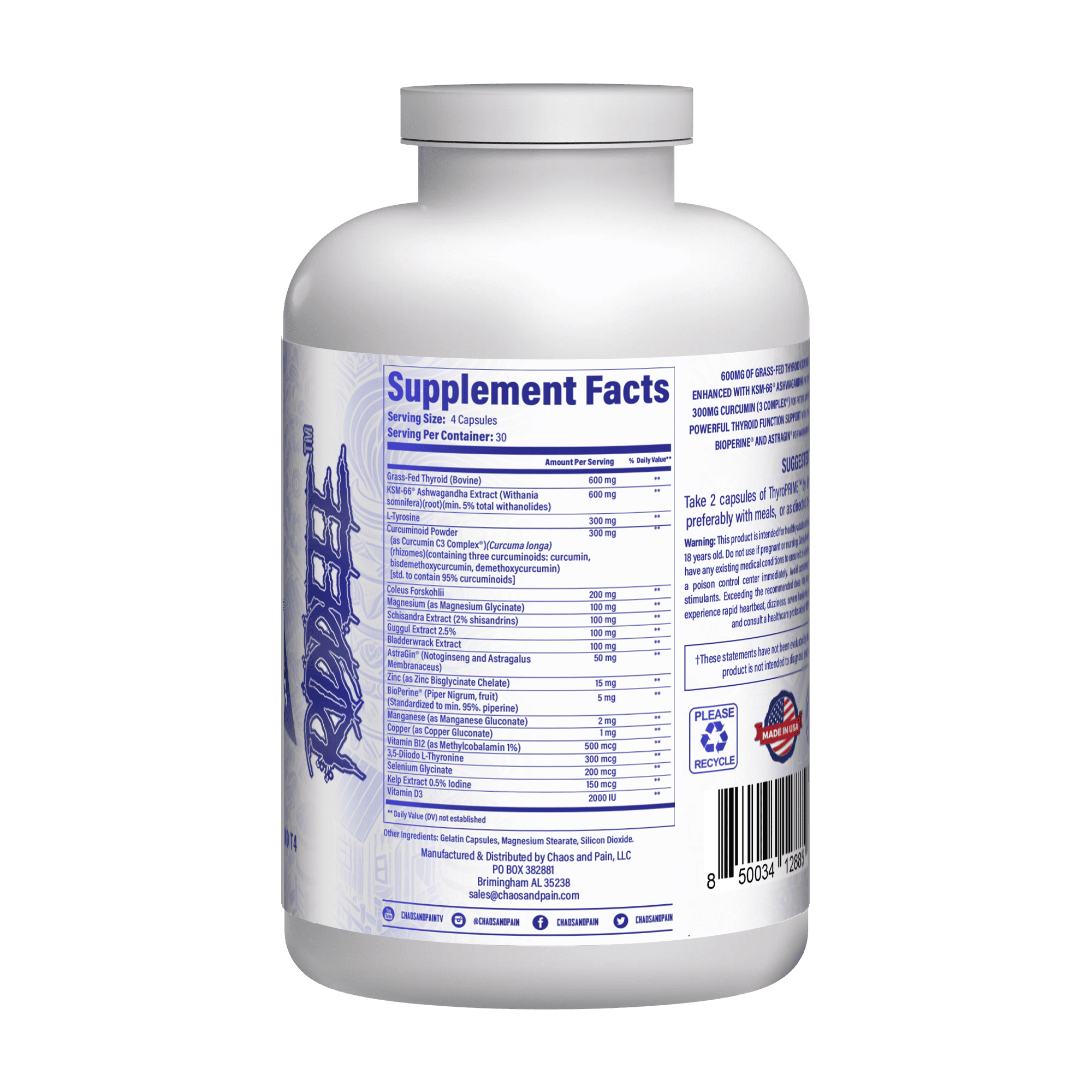 Supplement Facts ThyroPrime